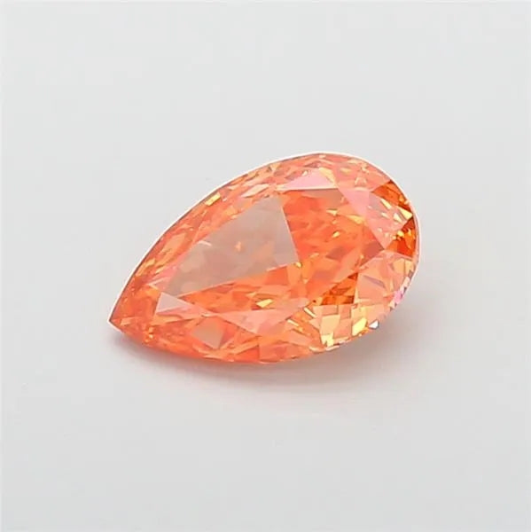 2.02ct Pear Lab Grown Diamond (Colour Fancy Vivid Pinkish Orange, Clarity VS1, IGI Certified)