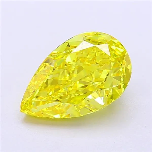 2.02ct Pear Lab Grown Diamond (Colour Fancy Vivid Yellow, Clarity VVS1, IGI Certified)