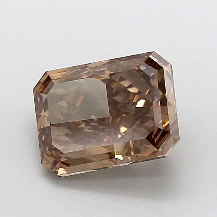 2.02ct Radiant Lab Grown Diamond (Colour Fancy Light Brown, Clarity VS1, IGI Certified)