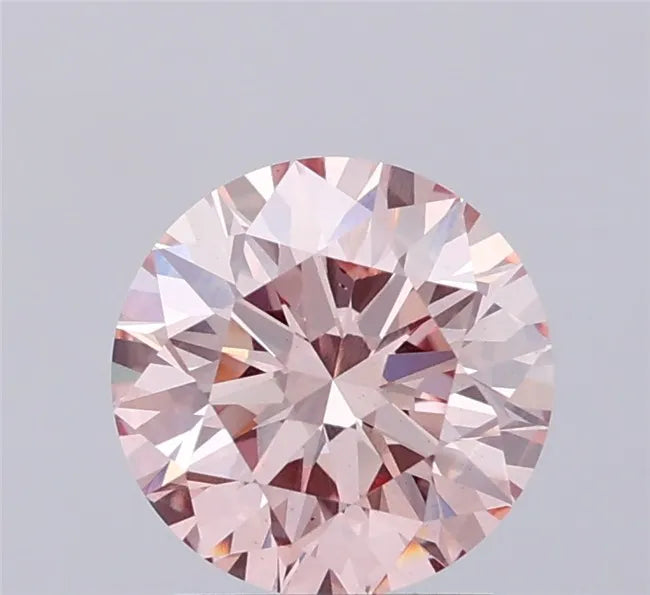 2.02ct Round Lab Grown Diamond (Colour Fancy Brownish Pink, Clarity VS1, Cut ID, IGI Certified)
