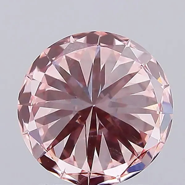 2.02ct Round Lab Grown Diamond (Colour Fancy Intense Pink, Clarity VVS2, Cut ID, IGI Certified)