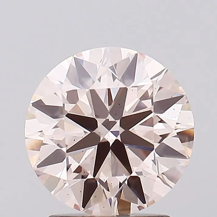 2.02ct Round Lab Grown Diamond (Colour Fancy Light Pink Brown, Clarity VS2, Cut ID, IGI Certified)