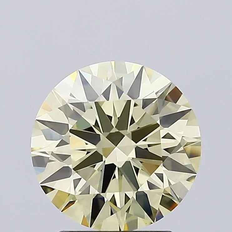 2.02ct Round Lab Grown Diamond (Colour Fancy Light Yellow, Clarity VS1, Cut ID, IGI Certified)
