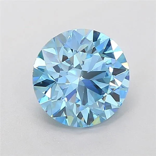 2.02ct Round Lab Grown Diamond (Colour Fancy Vivid Blue, Clarity VS1, Cut ID, IGI Certified)