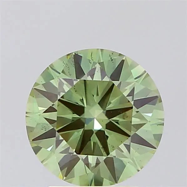 2.02ct Round Lab Grown Diamond (Colour Fancy Vivid Green, Clarity SI1, Cut ID, IGI Certified)
