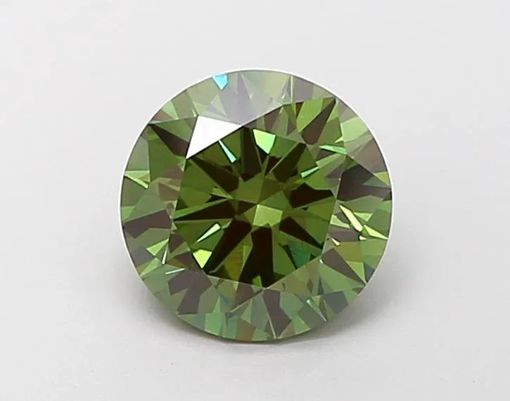 2.02ct Round Lab Grown Diamond (Colour Fancy Vivid Green, Clarity VS2, Cut ID, IGI Certified)