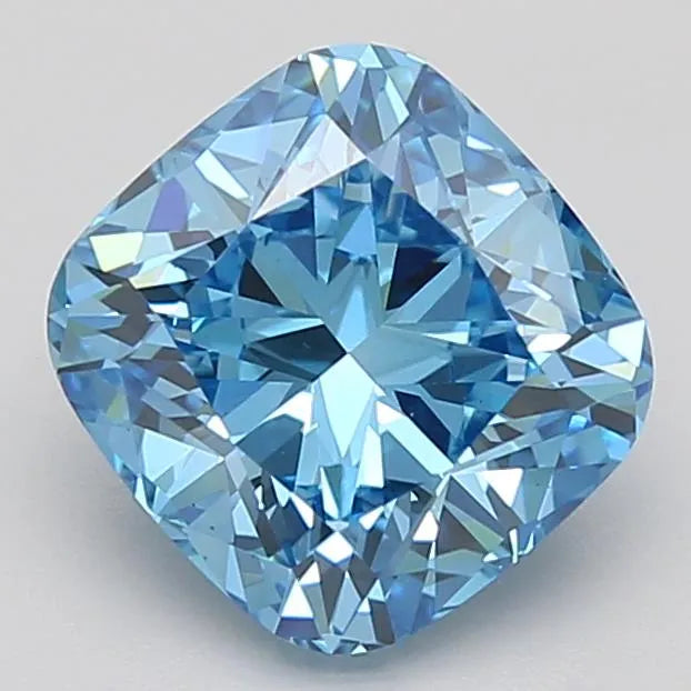 2.03ct Cushion brilliant Lab Grown Diamond (Colour Fancy Vivid Blue, Clarity VS1, Cut EX, IGI Certified)