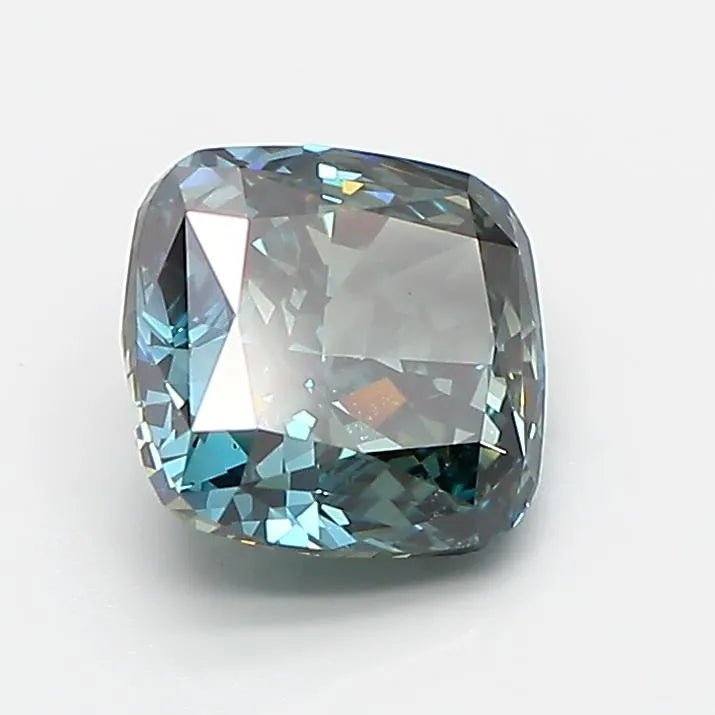2.03ct Cushion modified Lab Grown Diamond (Colour Fancy Blue Green, Clarity VS1, IGI Certified)