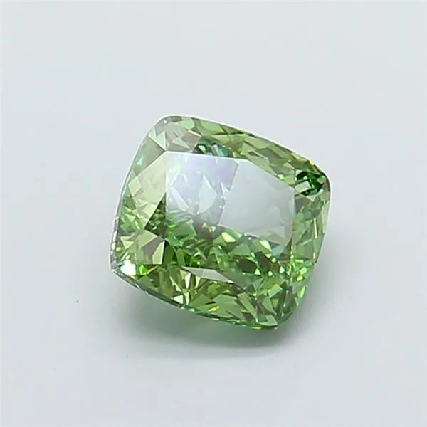 2.03ct Cushion modified Lab Grown Diamond (Colour Fancy Vivid Green, Clarity VVS2, IGI Certified)