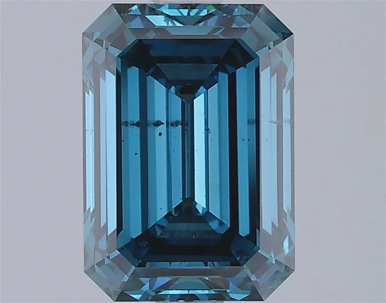 2.03ct Emerald Lab Grown Diamond (Colour Fancy Vivid Blue, Clarity VS2, IGI Certified)