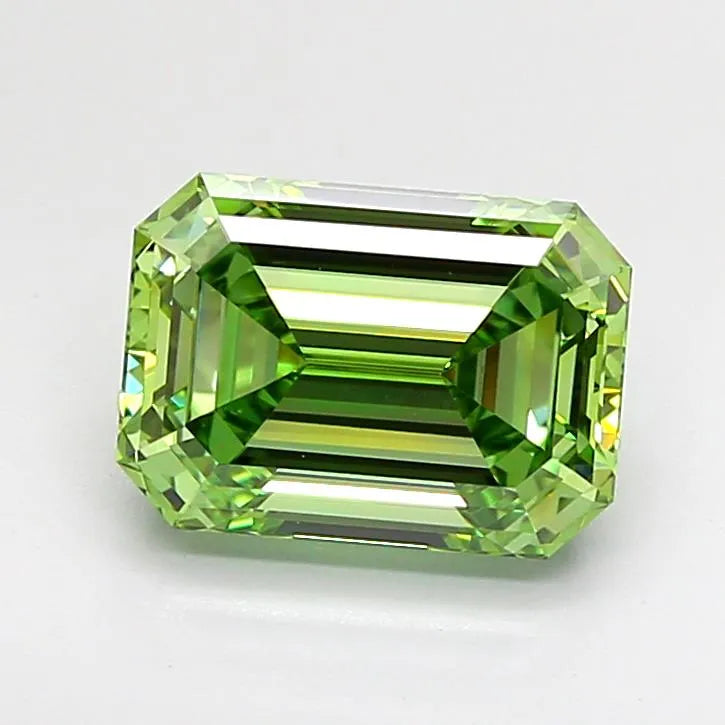 2.03ct Emerald Lab Grown Diamond (Colour Fancy Vivid Green, Clarity VVS1, IGI Certified)