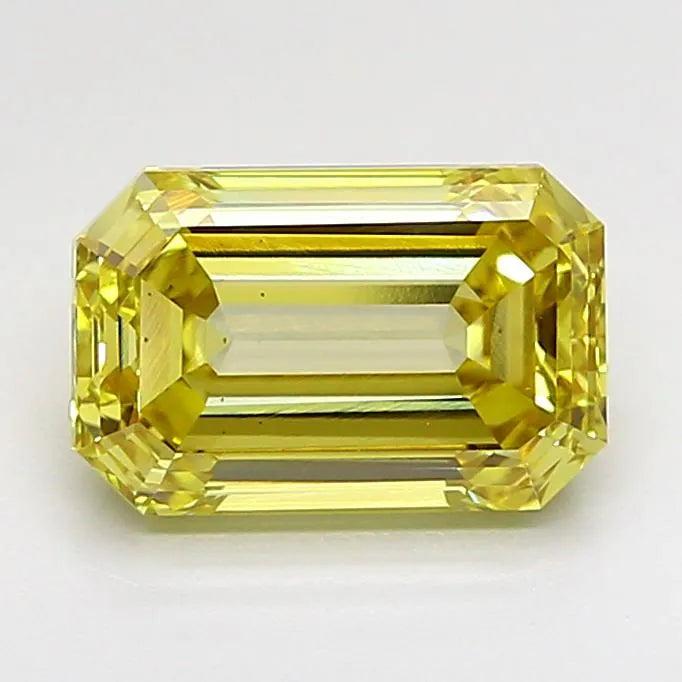 2.03ct Emerald Lab Grown Diamond (Colour Fancy Yellow, Clarity VS2, IGI Certified)