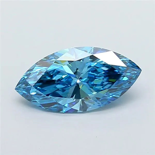 2.03ct Marquise Lab Grown Diamond (Colour Fancy Vivid Blue, Clarity VVS1, IGI Certified)