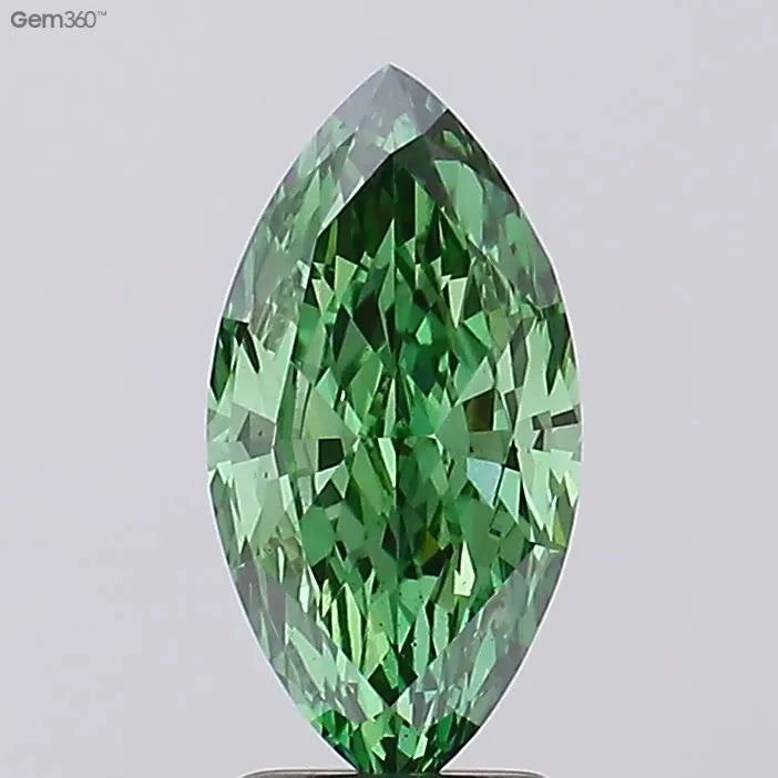 2.03ct Marquise Lab Grown Diamond (Colour Fancy Vivid Green, Clarity VS1, IGI Certified)