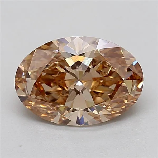 2.03ct Oval Lab Grown Diamond (Colour Fancy Brown, Clarity VS1, IGI Certified)