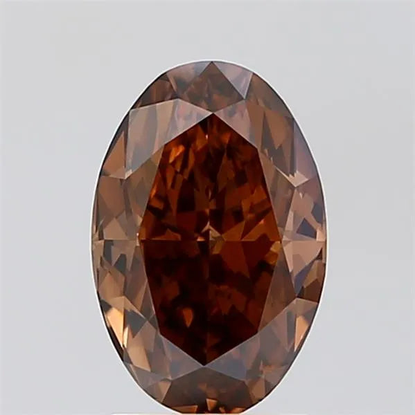 2.03ct Oval Lab Grown Diamond (Colour Fancy Brown, Clarity VS1, IGI Certified)