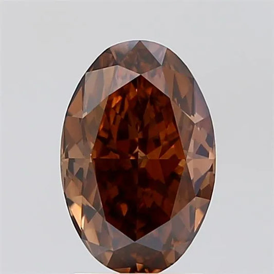 2.03ct Oval Lab Grown Diamond (Colour Fancy Brown, Clarity VS1, IGI Certified)