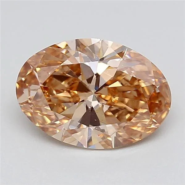 2.03ct Oval Lab Grown Diamond (Colour Fancy Brown, Clarity VS1, IGI Certified)