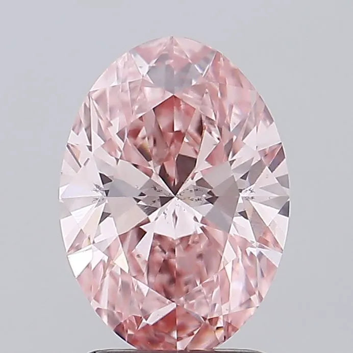 2.03ct Oval Lab Grown Diamond (Colour Fancy Vivid Pink, Clarity SI1, IGI Certified)