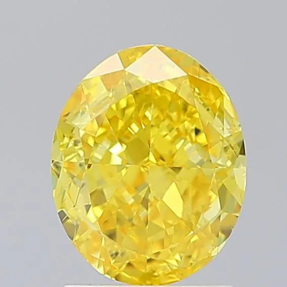 2.03ct Oval Lab Grown Diamond (Colour Fancy Vivid Yellow, Clarity VS1, IGI Certified)