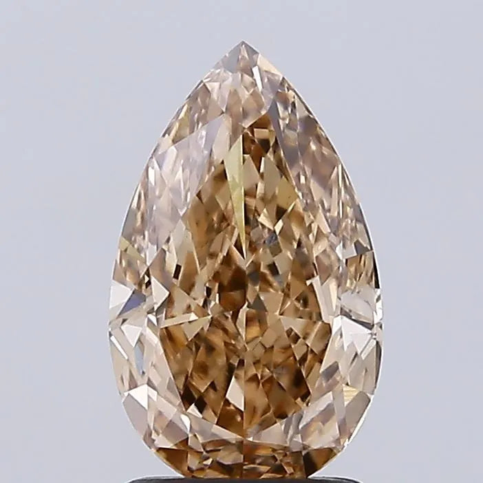 2.03ct Pear Lab Grown Diamond (Colour Fancy Light Brown, Clarity VS1, IGI Certified)