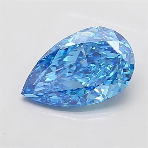 2.03ct Pear Lab Grown Diamond (Colour Fancy Vivid Blue, Clarity VS2, IGI Certified)