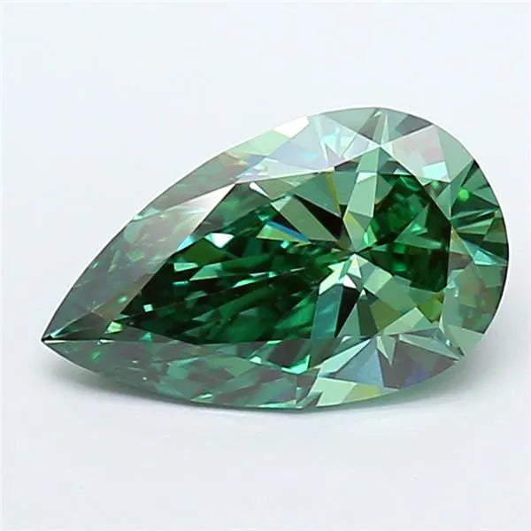 2.03ct Pear Lab Grown Diamond (Colour Fancy Vivid Green, Clarity VS2, IGI Certified)