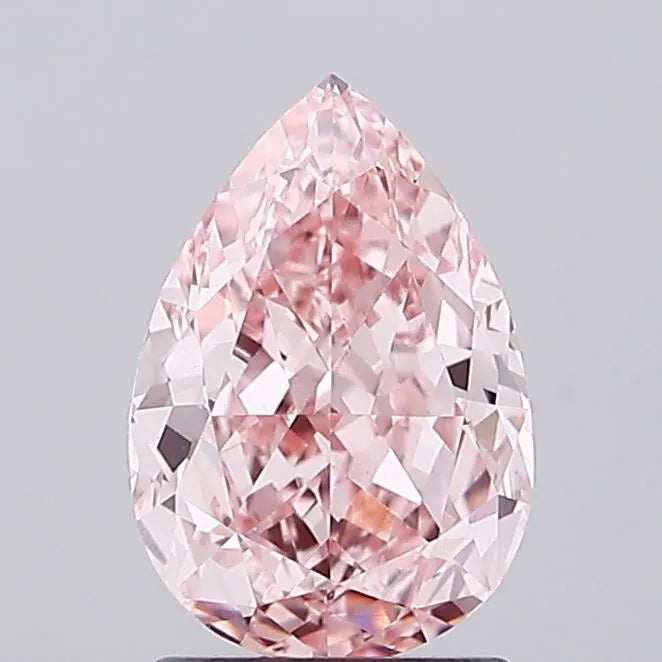2.03ct Pear Lab Grown Diamond (Colour Fancy Vivid Pink, Clarity VS1, IGI Certified)