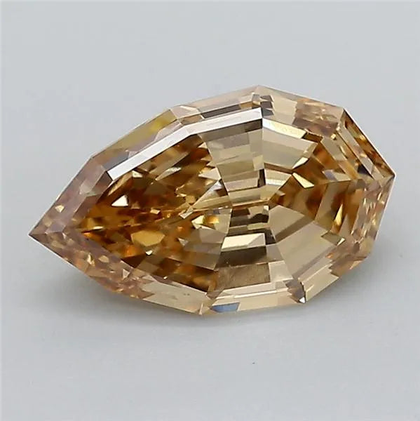 2.03ct Pear Lab Grown Diamond (Colour Fancy Yellow Brown, Clarity VS1, IGI Certified)