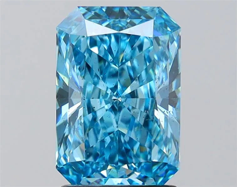 2.03ct Radiant Lab Grown Diamond (Colour Fancy Vivid Blue, Clarity SI2, IGI Certified)