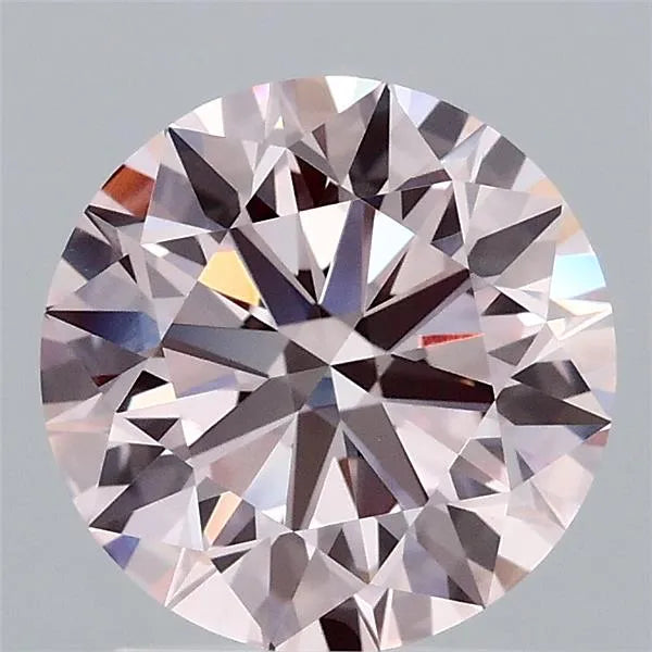 2.03ct Round Lab Grown Diamond (Colour Fancy Light Pink, Clarity VVS2, Cut ID, IGI Certified)