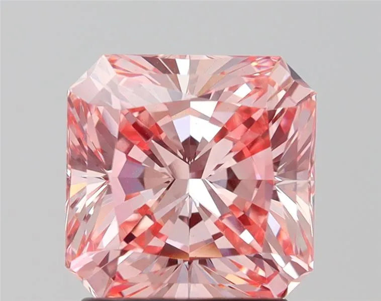2.03ct Square radiant Lab Grown Diamond (Colour Fancy Intense Pink, Clarity VS1, IGI Certified)