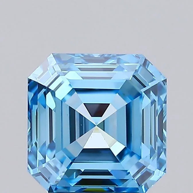 2.04ct Asscher Lab Grown Diamond (Colour Fancy Vivid Blue, Clarity VS1, IGI Certified)