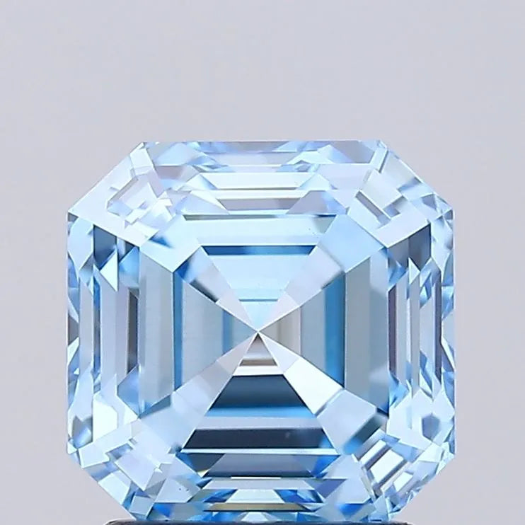 2.04ct Asscher Lab Grown Diamond (Colour Fancy Vivid Blue, Clarity VS2, IGI Certified)