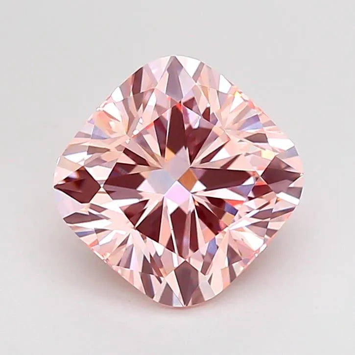 2.04ct Cushion modified Lab Grown Diamond (Colour Fancy Intense Pink, Clarity VS1, IGI Certified)