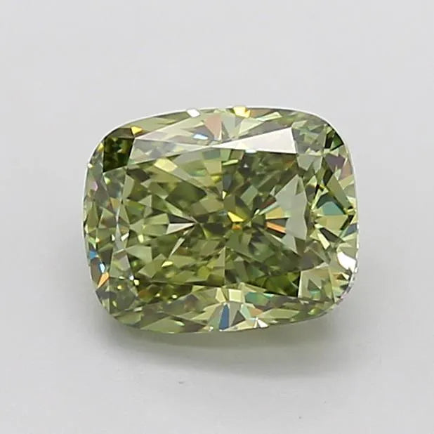 2.04ct Cushion modified Lab Grown Diamond (Colour Fancy Vivid Green, Clarity VVS2, IGI Certified)