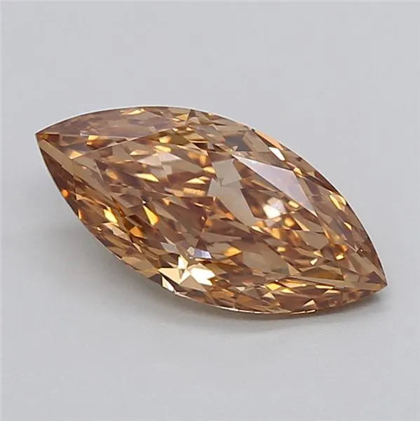 2.04ct Marquise Lab Grown Diamond (Colour Fancy Light Brown, Clarity VVS2, IGI Certified)