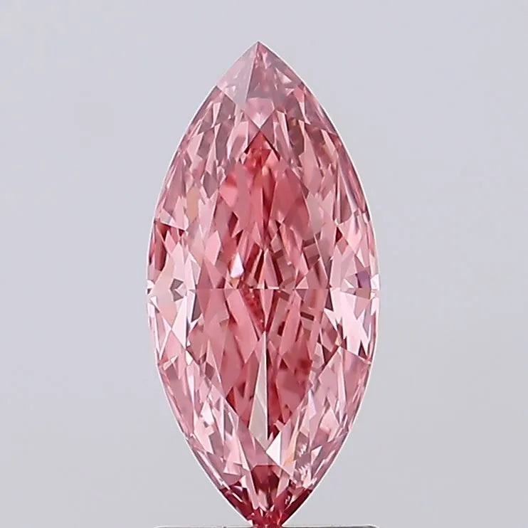 2.04ct Marquise Lab Grown Diamond (Colour Fancy Vivid Pink, Clarity IF, IGI Certified)
