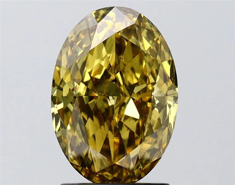 2.04ct Oval Lab Grown Diamond (Colour Fancy Intense Yellow, Clarity VS2, IGI Certified)