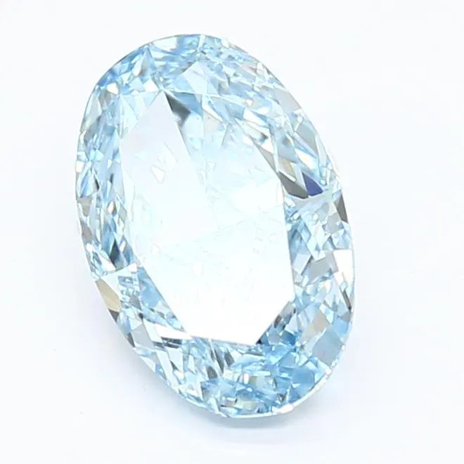 2.04ct Oval Lab Grown Diamond (Colour Fancy Vivid Blue, Clarity VS1, IGI Certified)