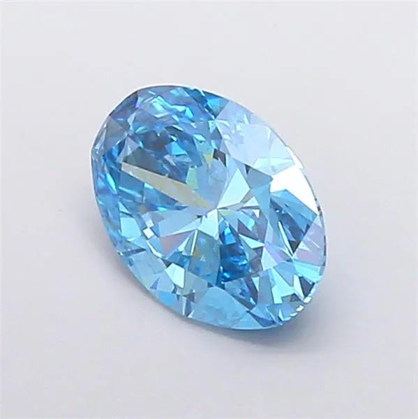2.04ct Oval Lab Grown Diamond (Colour Fancy Vivid Blue, Clarity VS2, IGI Certified)