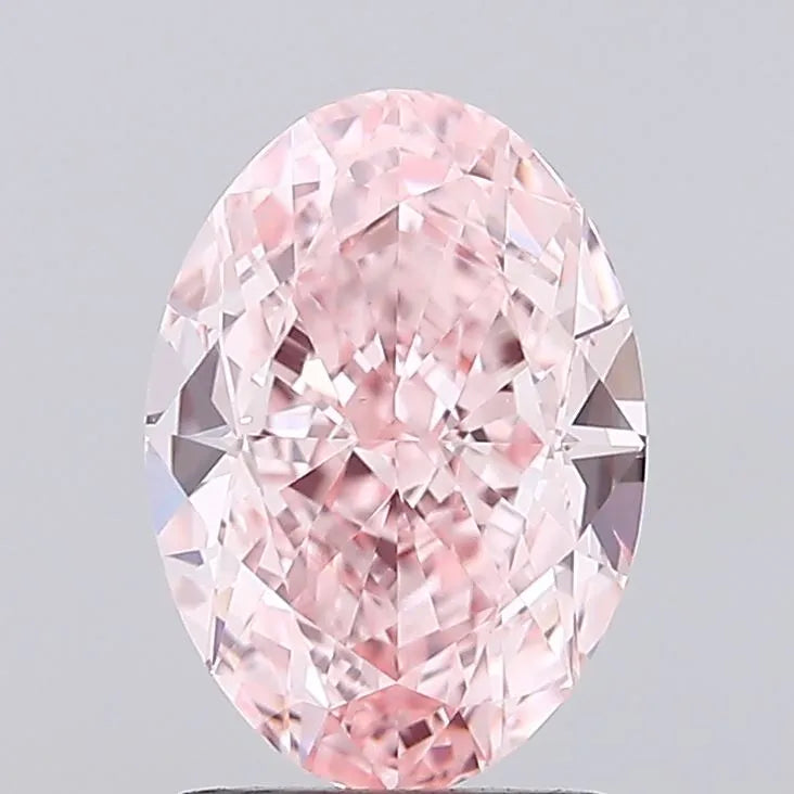 2.04ct Oval Lab Grown Diamond (Colour Fancy Vivid Pink, Clarity VVS2, IGI Certified)