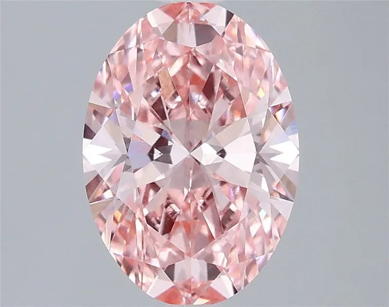 2.04ct Oval Lab Grown Diamond (Colour Fancy Vivid Pink, Clarity VVS2, IGI Certified)