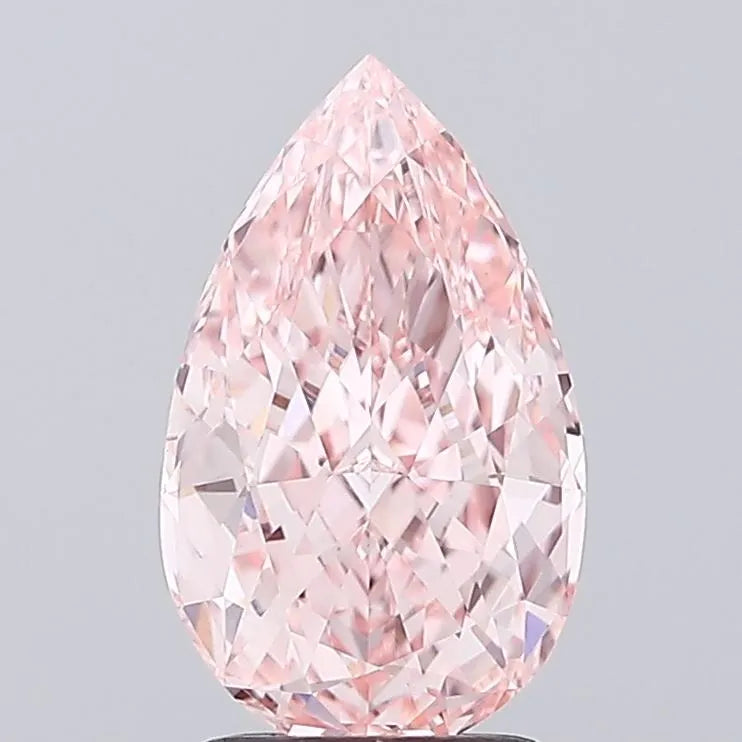 2.04ct Pear Lab Grown Diamond (Colour Fancy Vivid Pink, Clarity VVS2, IGI Certified)