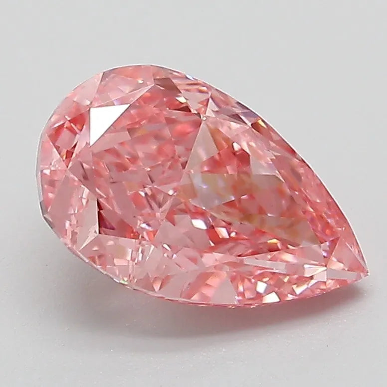 2.04ct Pear Lab Grown Diamond (Colour Fancy Vivid Pink, Clarity VVS2, IGI Certified)
