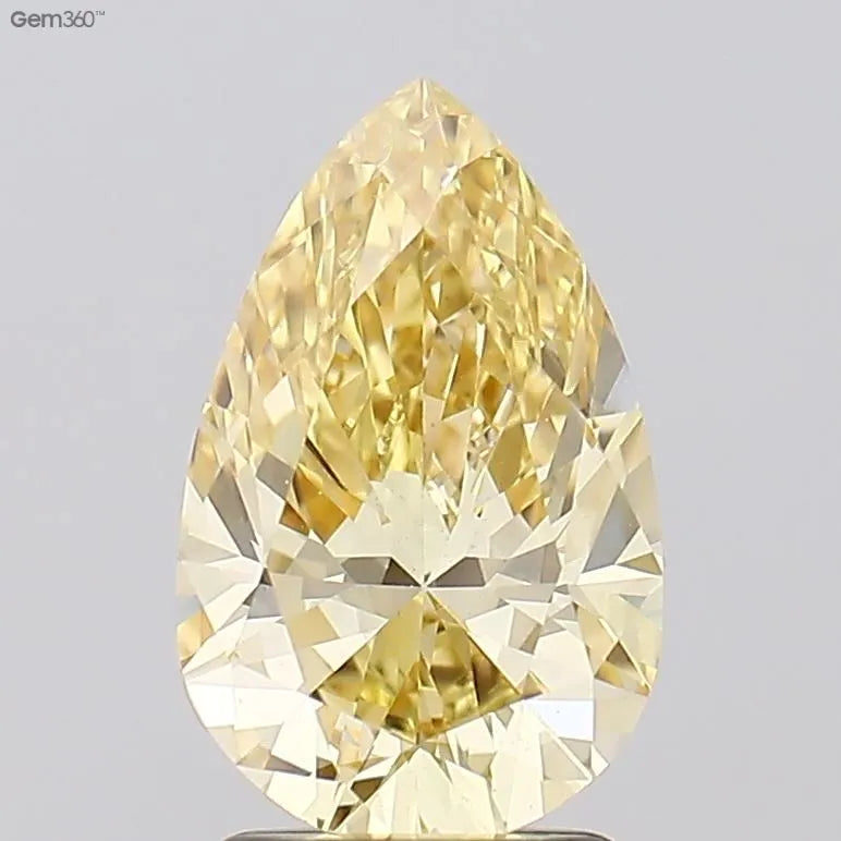 2.04ct Pear Lab Grown Diamond (Colour Fancy Yellow, Clarity VS1, IGI Certified)