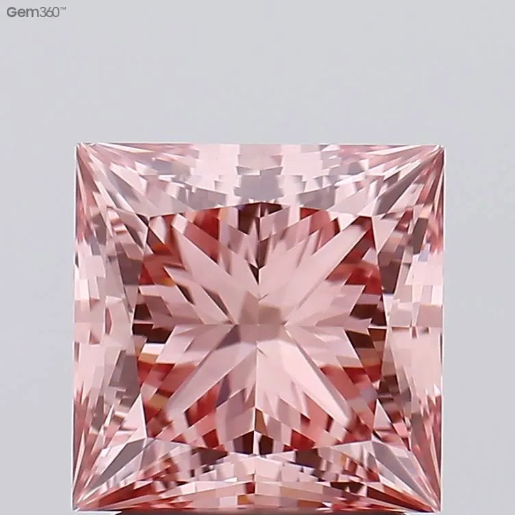 2.04ct Princess Lab Grown Diamond (Colour Fancy Vivid Pink, Clarity VS1, IGI Certified)