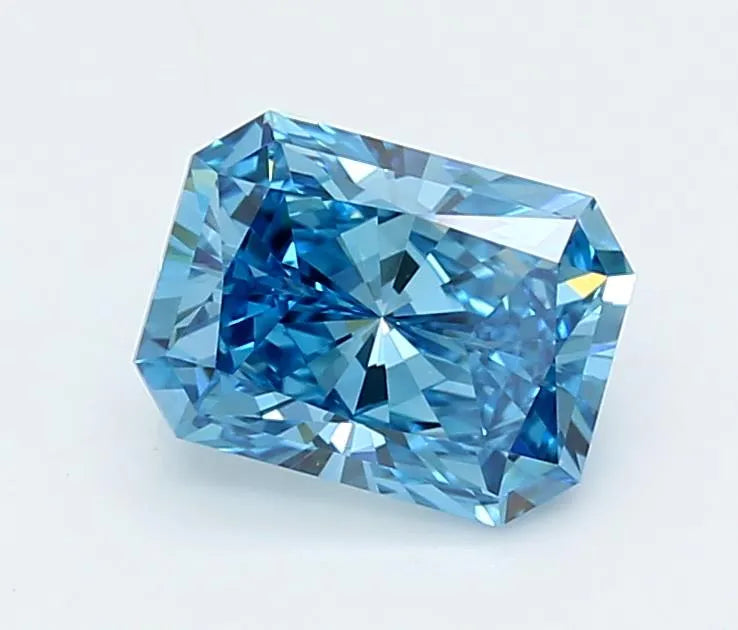 2.04ct Radiant Lab Grown Diamond (Colour Fancy Vivid Blue, Clarity VVS2, IGI Certified)