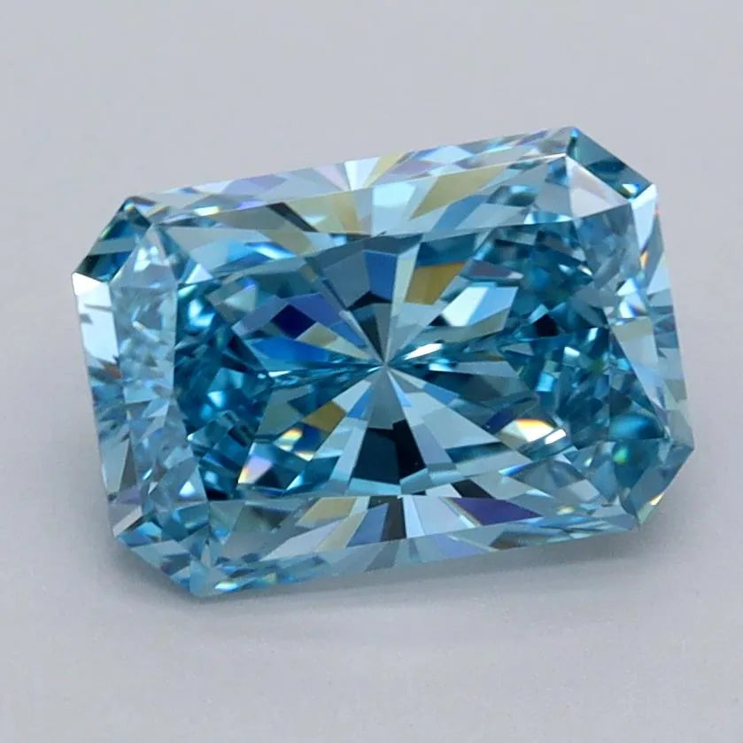 2.04ct Radiant Lab Grown Diamond (Colour Fancy Vivid Blue, Clarity VVS2, IGI Certified)