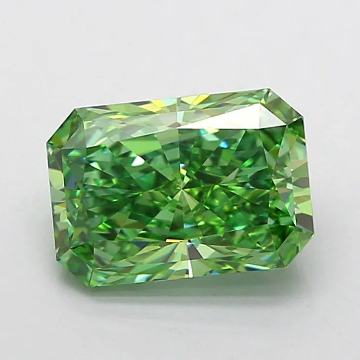2.04ct Radiant Lab Grown Diamond (Colour Fancy Vivid Green, Clarity VVS1, IGI Certified)